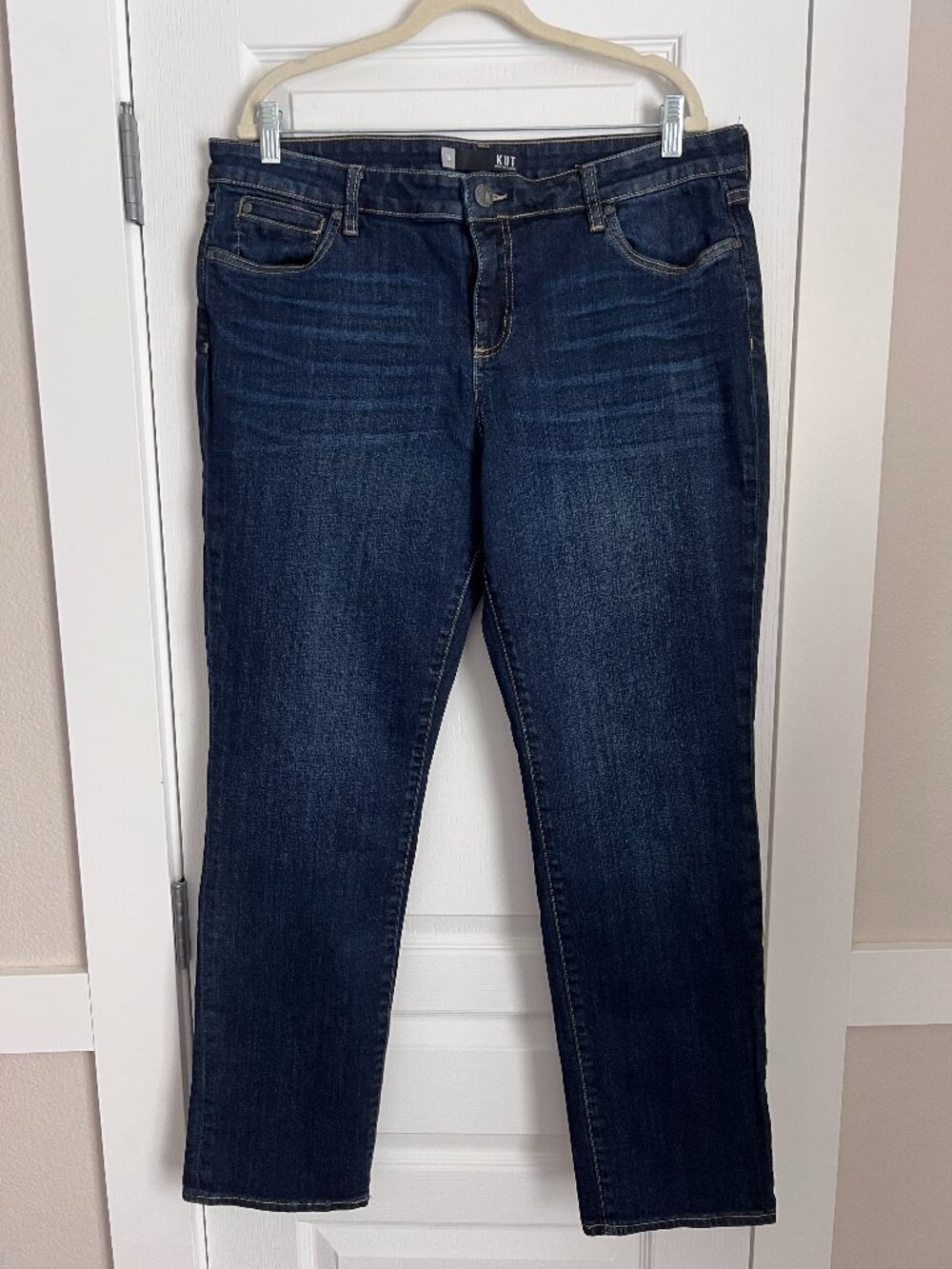 KUT from the Kloth Catherine Boyfriend Jeans Size 16 Dark Wash